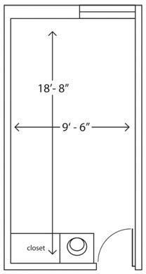 Boniface West single room layout