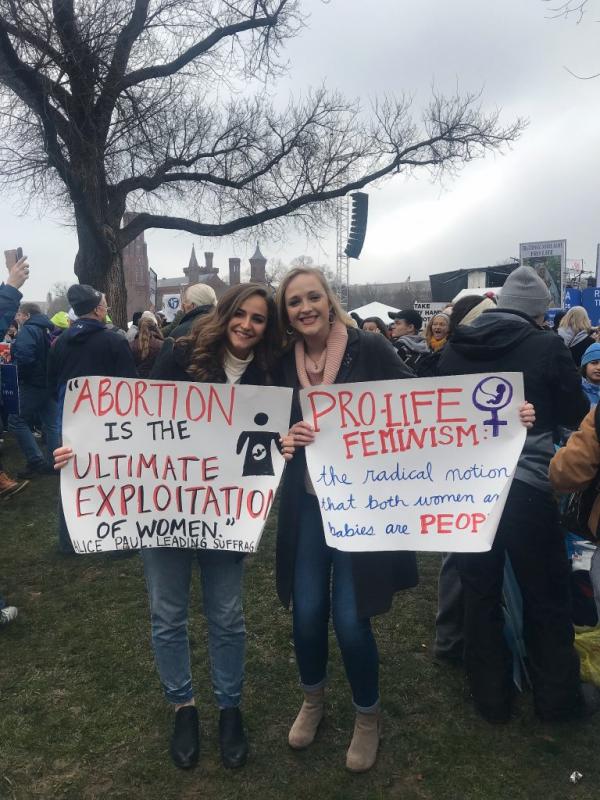 Hobbs with friends at 2019 March For Life