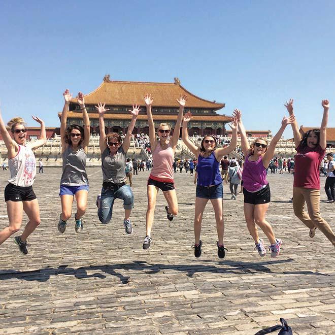 Energetic education students in China