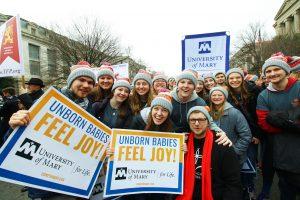 Students at the ND March for Life