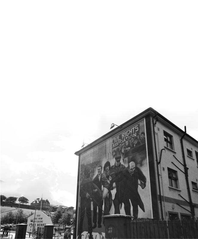 Black and White Old Mural of Bloody Sunday