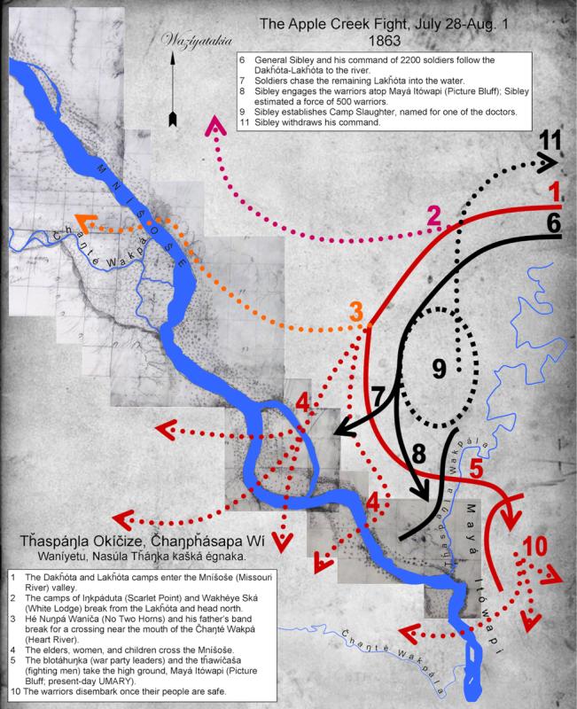 Dakota Goodhouse Map of Apple Creek Battle