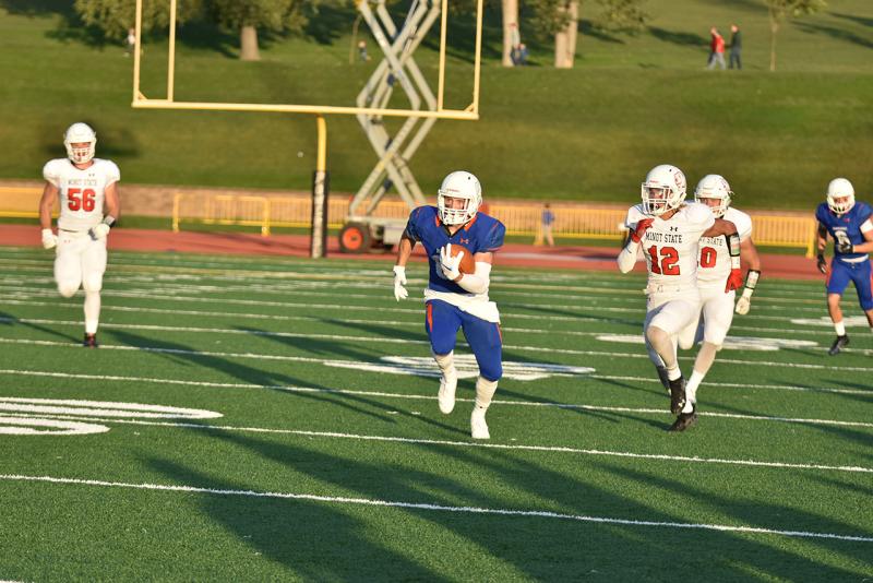 Football Receiver running with the ball