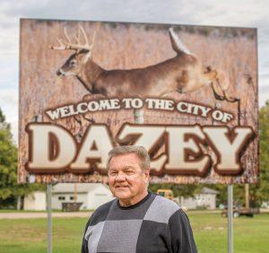 Gary Tharaldson back in his town of Dazey, ND