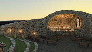​​​​​​​Rendering of the new Marian Grotto on the University of Mary campus