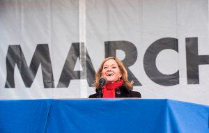​​​​​​​Jeanne Mancini speaking at the rally before the March for Life