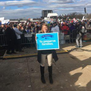 University of Mary student Katrina Gallic at the 2017 March for Life