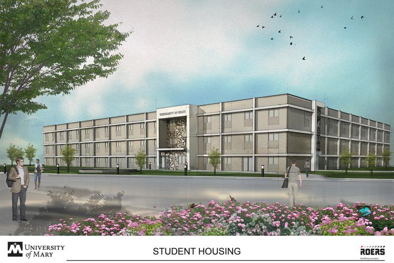 Rendering of the new University of Mary residence hall