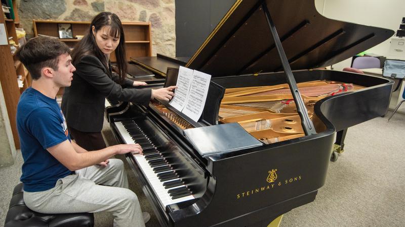 Students using our grand pianos.