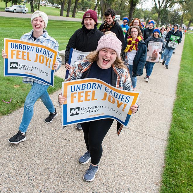 Students at the North Dakota March for Life