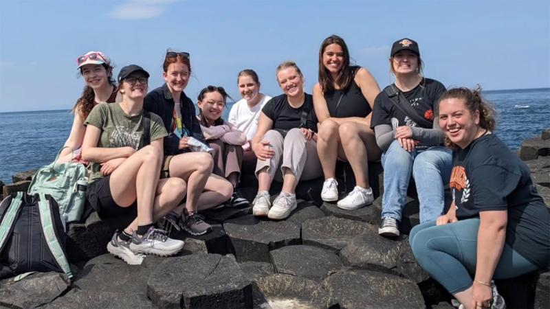 students in Ireland on a faculty lead study abroad trip