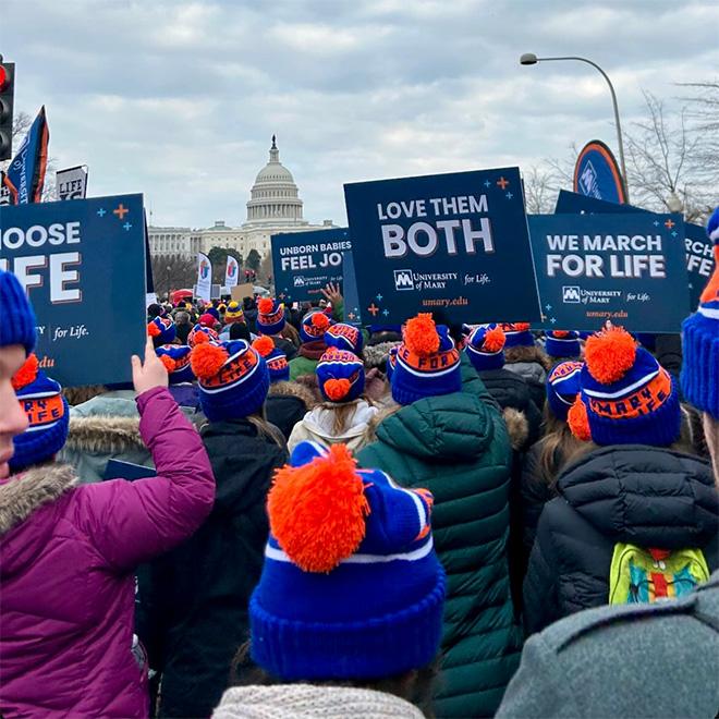 March for life in Washington DC in front of the capital