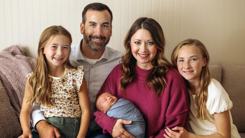 Brennan Quintus with his family
