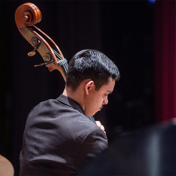 Student playing on the Cello.