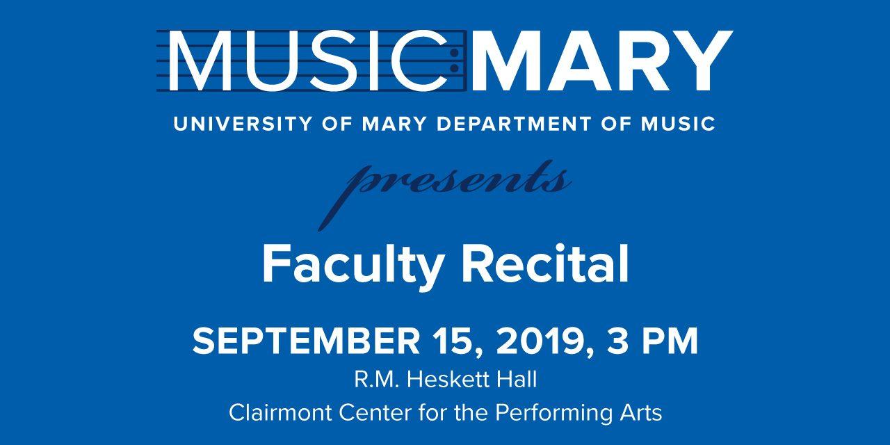 Faculty Recital Poster