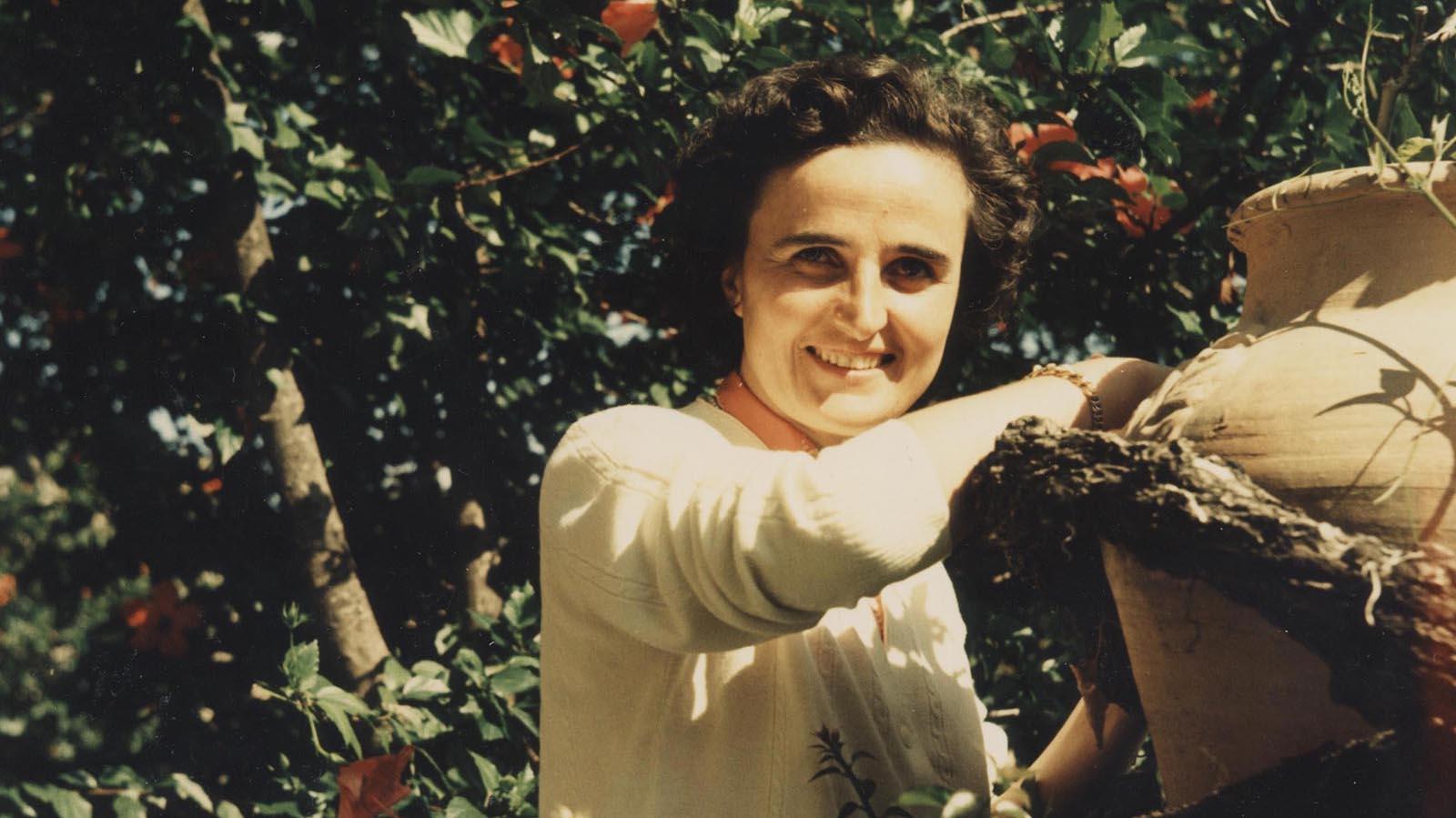 Saint Gianna Beretta Molla in her garden.