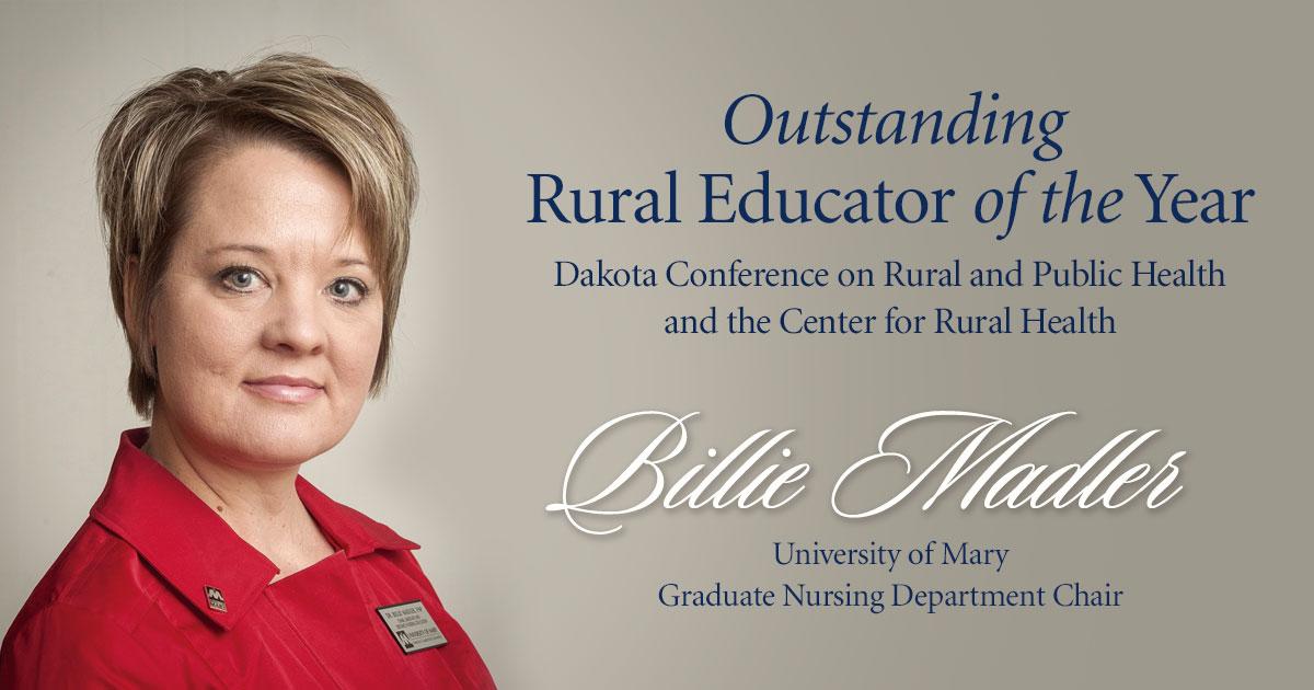 Billie Madler Receives Outstanding Rural Educator of the Year 