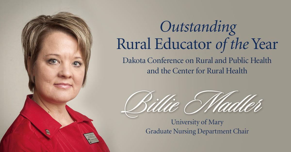 Billie Madler Receives Outstanding Rural Educator of the Year