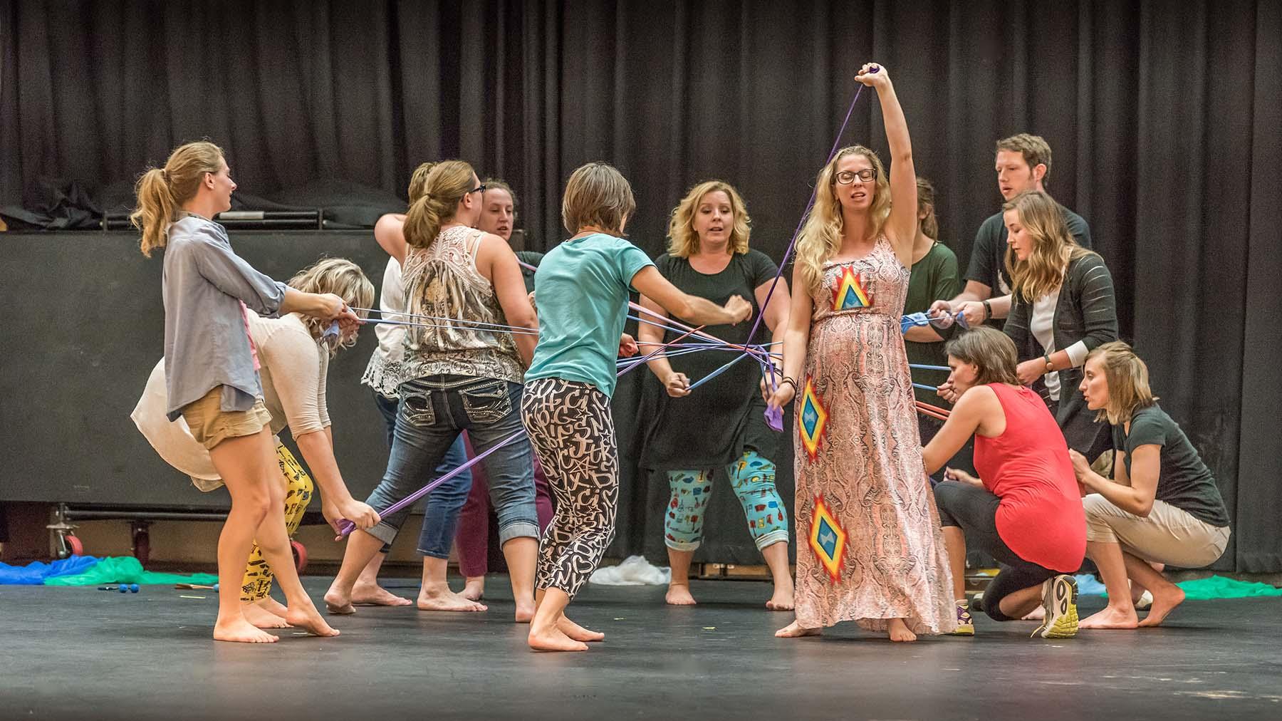 Students dancing with Strings