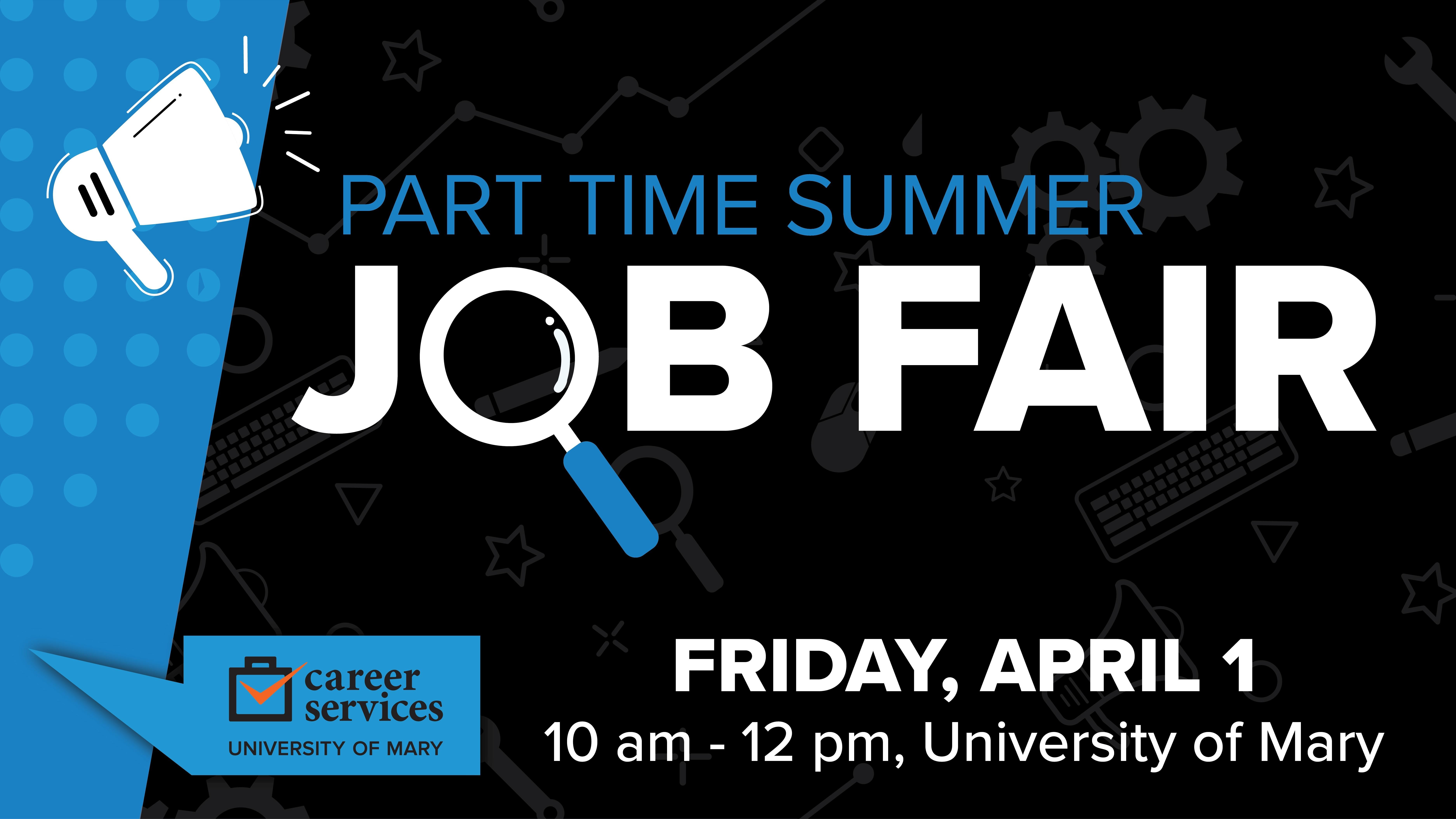 Part time summer job fair graphic