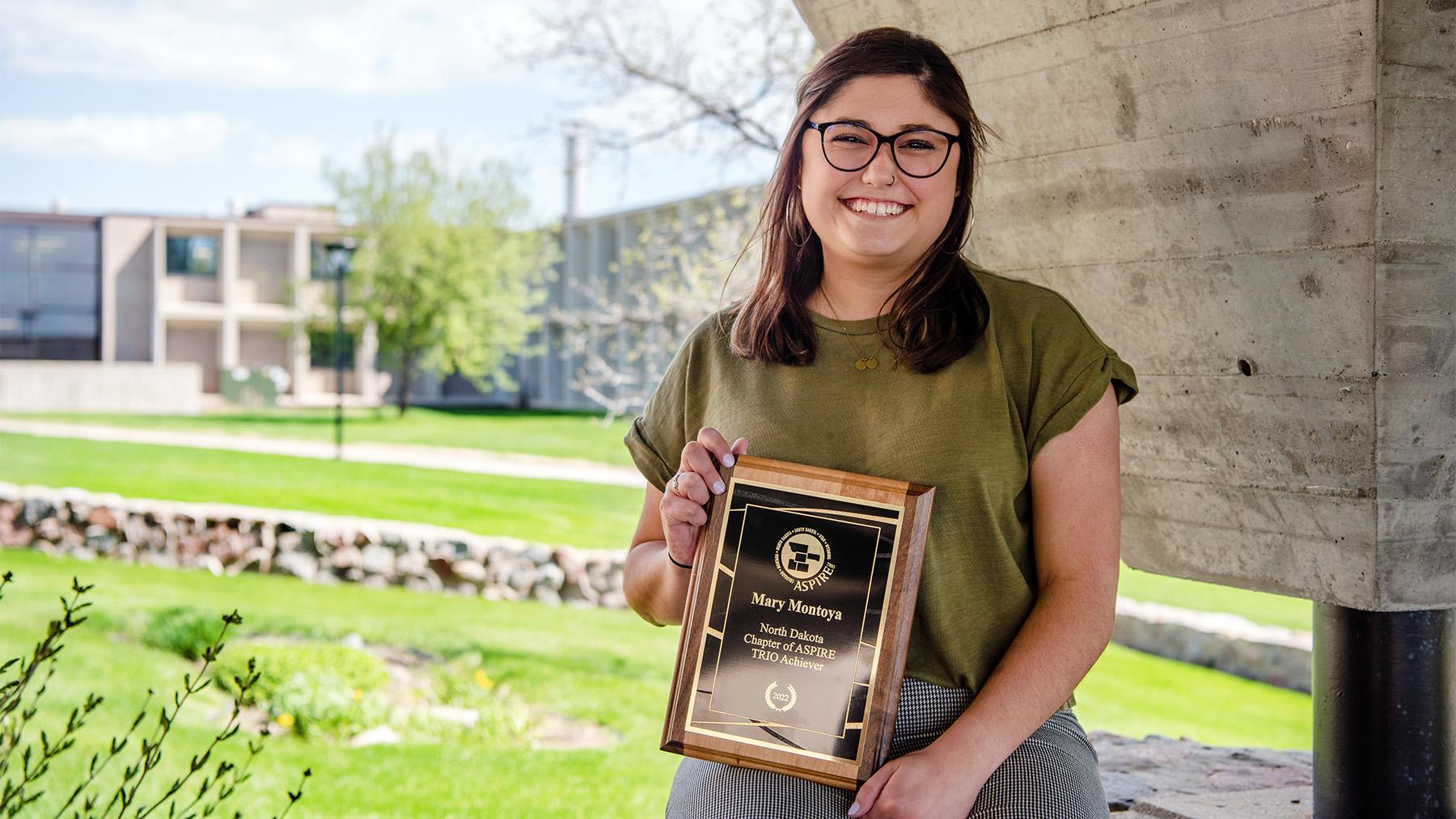 Mary Montoya received the Trio Award