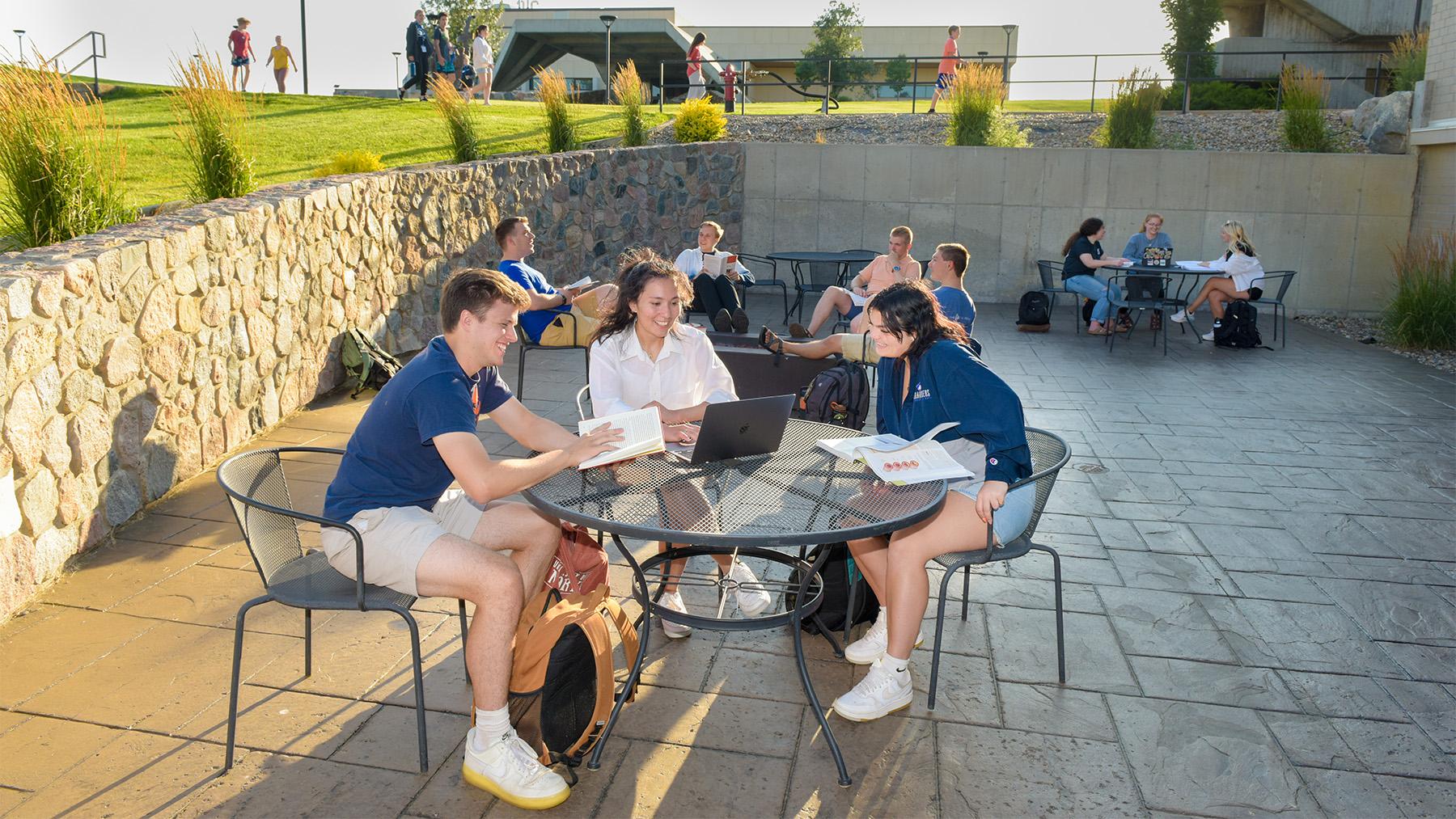 Students on Campus studying