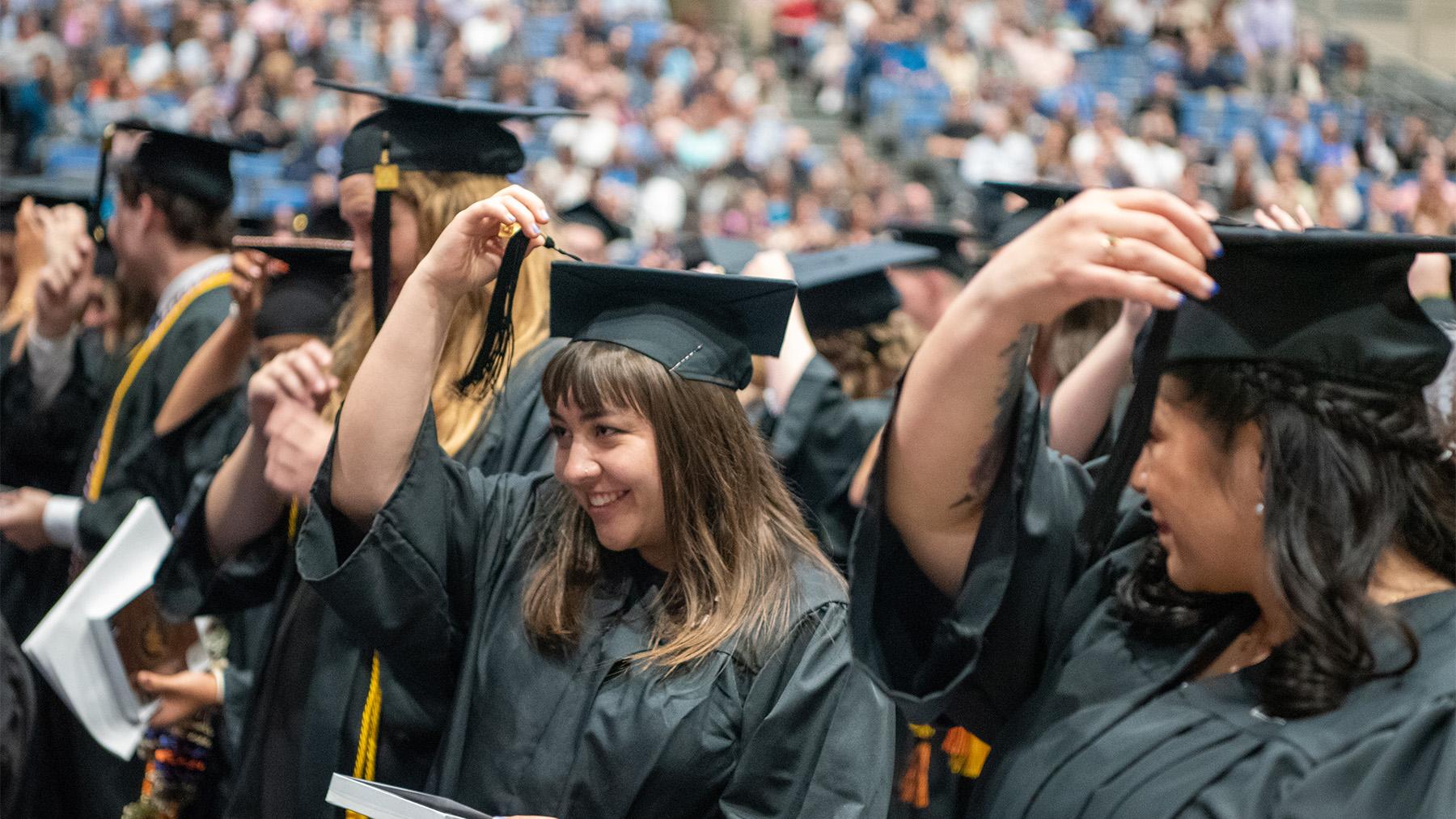 Graduates switching their tastles